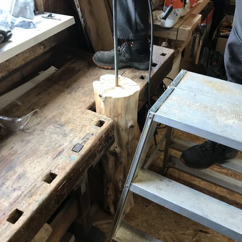Liebesbaum - Kernbohrung für Kabel